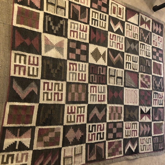 Woven Wool Boho Rug - Picture 2 of 5